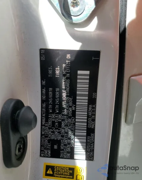 2018 Toyota Highlander Se from USA, damaged, VIN 5TDKZRFH2JS271947